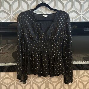 A loves A Silk Black Blouse